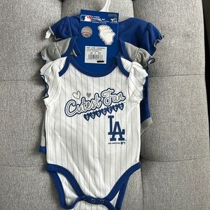 Dodgers Three Pack Onesie Set